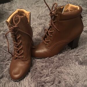 Brown Leather Ankle Boots